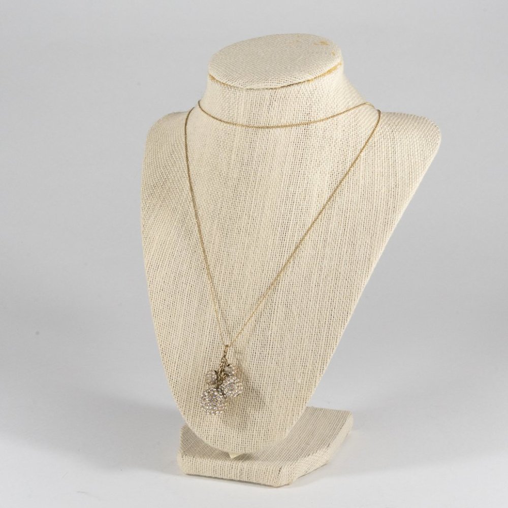 Talbots Gold Tone Pendant Cluster Necklace
